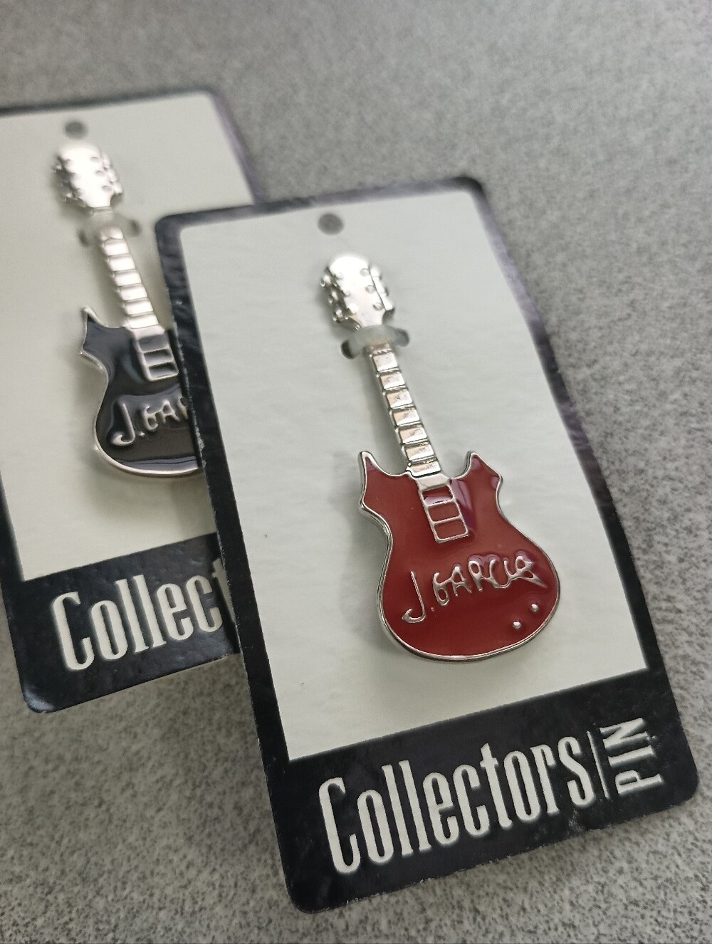 Red and Black Jerry Garcia Guitar Enamel Pin - Collectors PIN